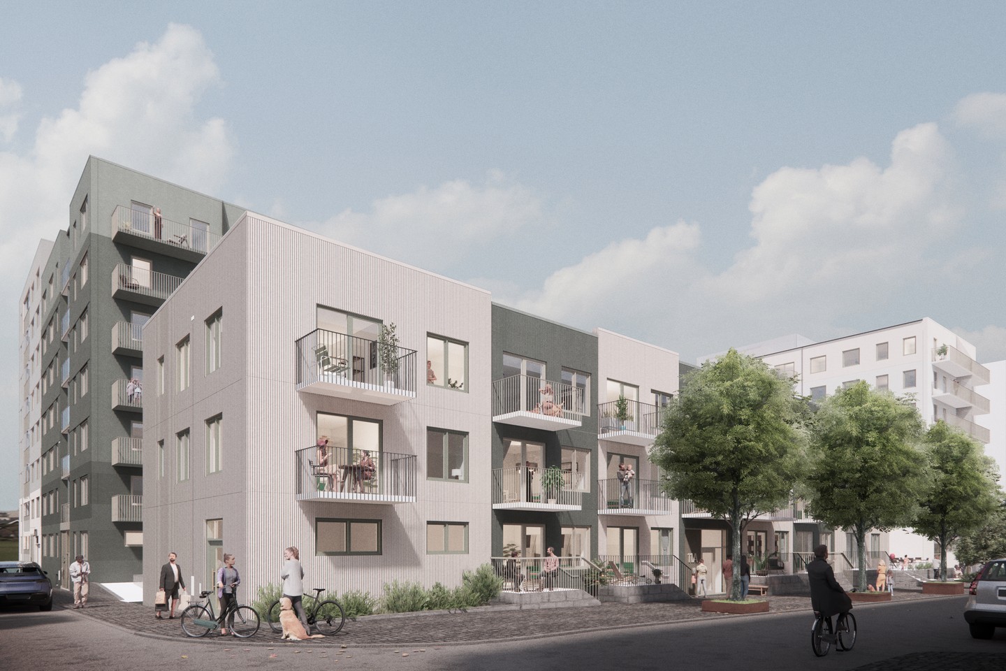 Fasad Kistaängsgatan 24-30